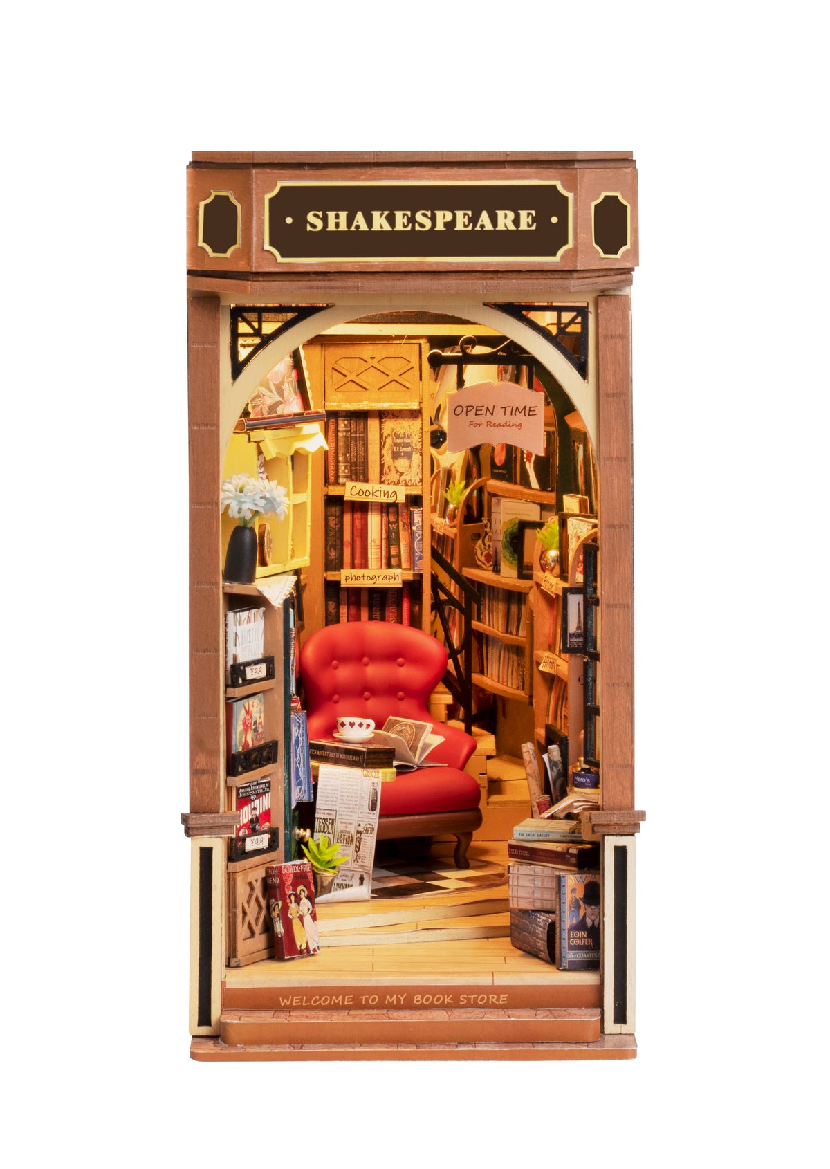 DIY Miniature House Book Nook Kit: Bookstore