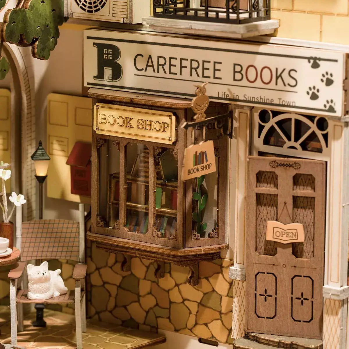 DIY Miniature House Book Nook Kit: Sunshine Town